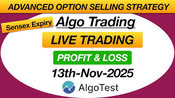 Algotest Option Selling strategy | Sensex Expiry Full Day P&L Report #algotest