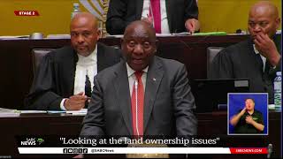 President Cyril Ramaphosa answers questions in Parliament