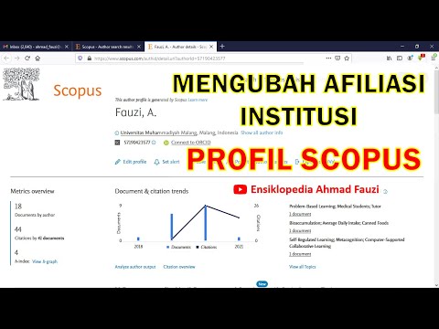 Video: Apa arti afiliasi institusional dalam format APA?