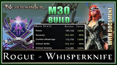 Neverwinter - M30 Rogue Whisperknife Endgame Build with Max Damage Stats! - Pirates
