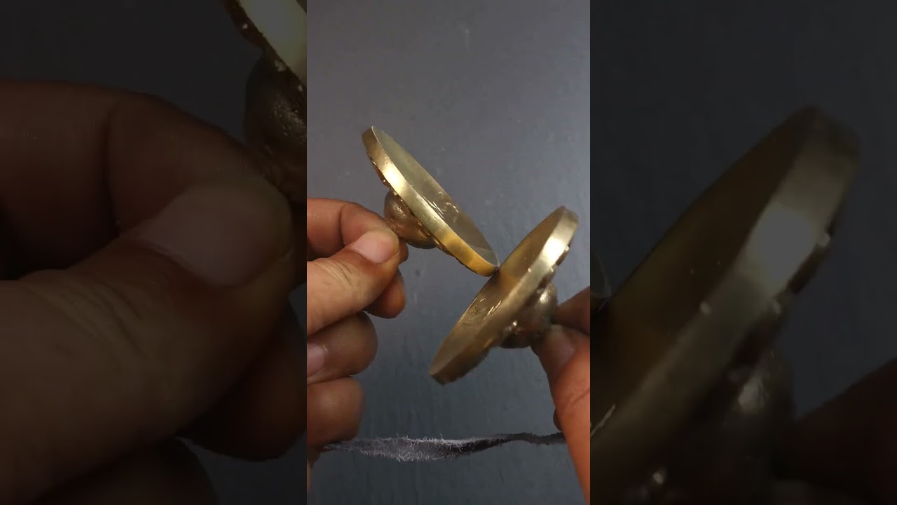 Brass Tingsha Set - Astamangal - 2.6"