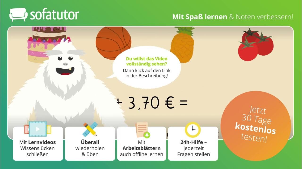 Mit Geld rechnen lernen Wie viel Geld kostet dein Einkauf? YouTube