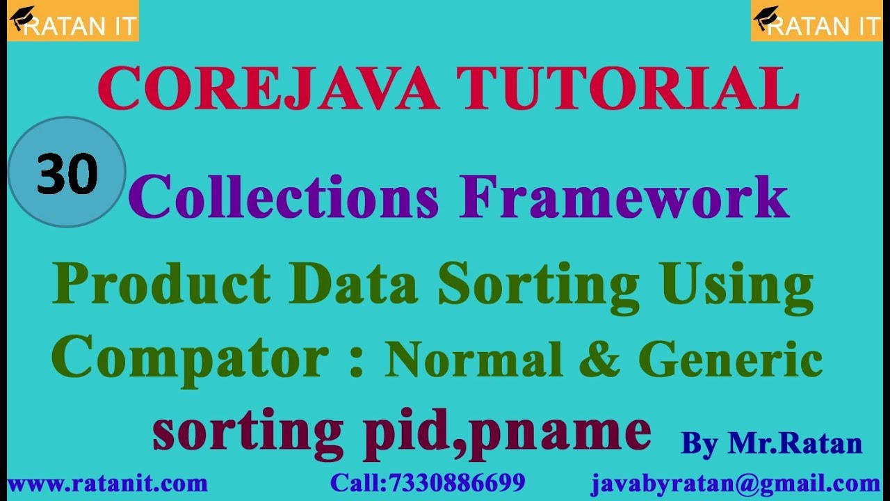 Core java || Collections Framework || video-30 || Data Sorting using ...