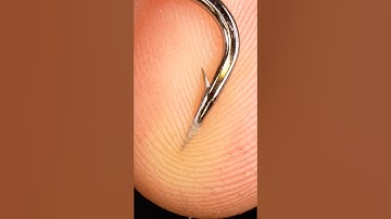 ASMR needle (fishing hook) under thumb skin CLOSE-UP ( macro - zoom in) #asmr #asmrsounds #closeup
