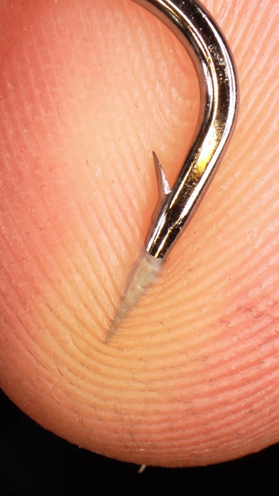ASMR needle (fishing hook) under thumb skin CLOSE-UP ( macro - zoom in) #asmr #asmrsounds #closeup