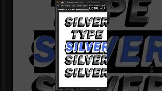 silver metal text effect in illustrator #shorts #shortsvideo #illustrator #illustratortutorial
