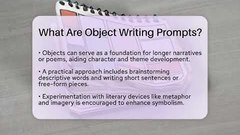What Are Object Writing Prompts? - The Prose Path