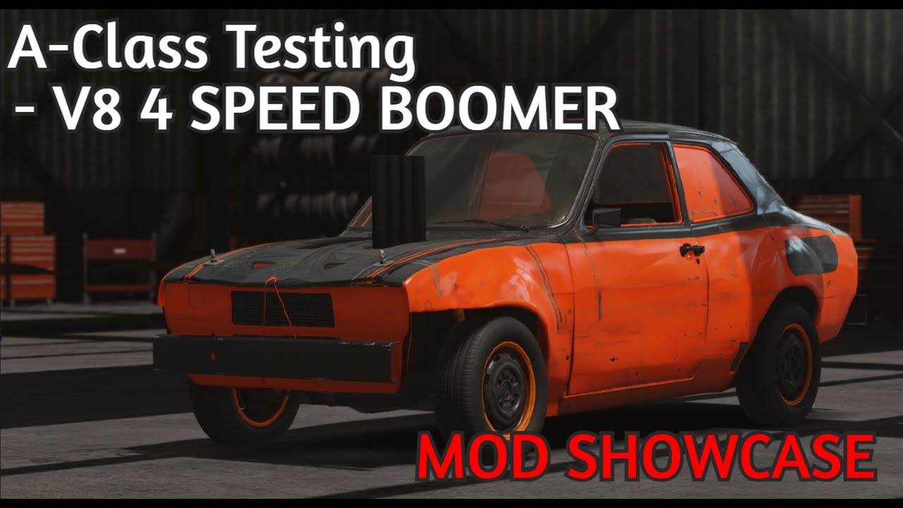 WRECKFEST MODS - V8 4 SPEED BOOMER TESTING - YouTube