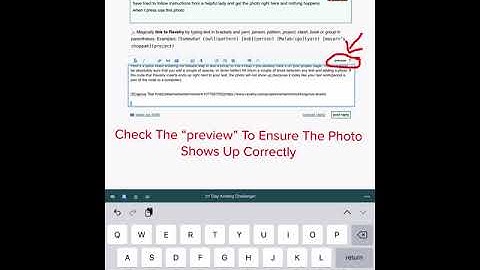 Adding project photo to Ravelry forum post