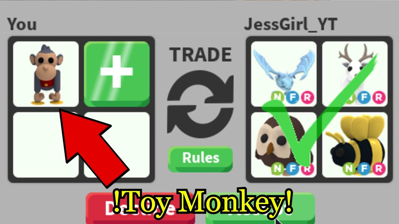 What People Trade For Toy Monkey Roblox Adopt Me Youtube
