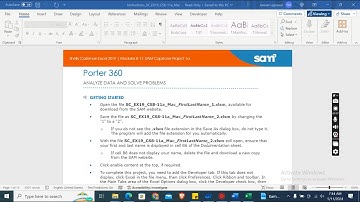 Shelly Cashman Excel 2019 | Modules 8-11: SAM Capstone Project 1a Porter 360 #shellycashman