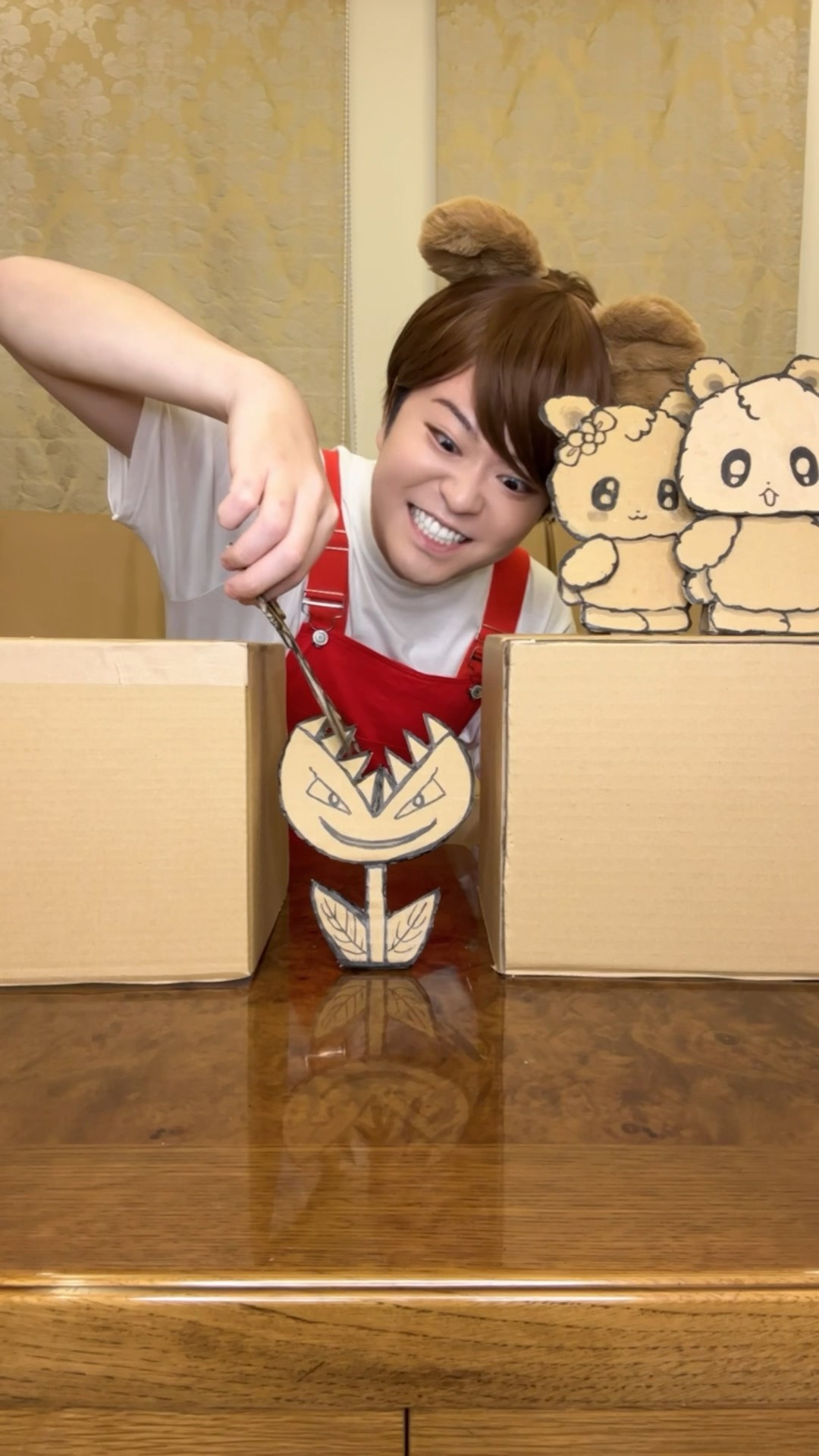 STEAL THE JEWEL OF A CARDBOARD BEAR！#asmr
