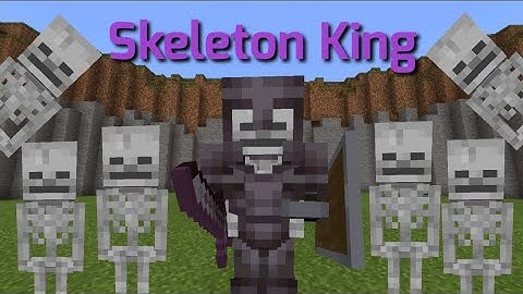 Skeleton King in Minecraft Boss fight (Bedrock Commands)