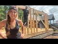 Building The First Walls | A-Frame Cabin Addition