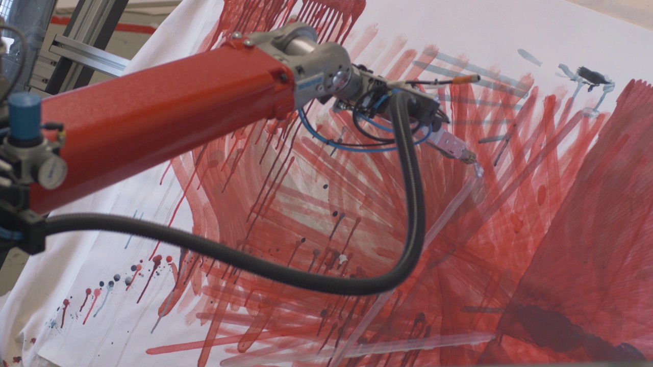 E-david - the Painting robot at work