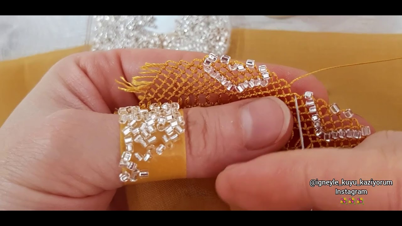 Kristal boncuklu kalp modeli