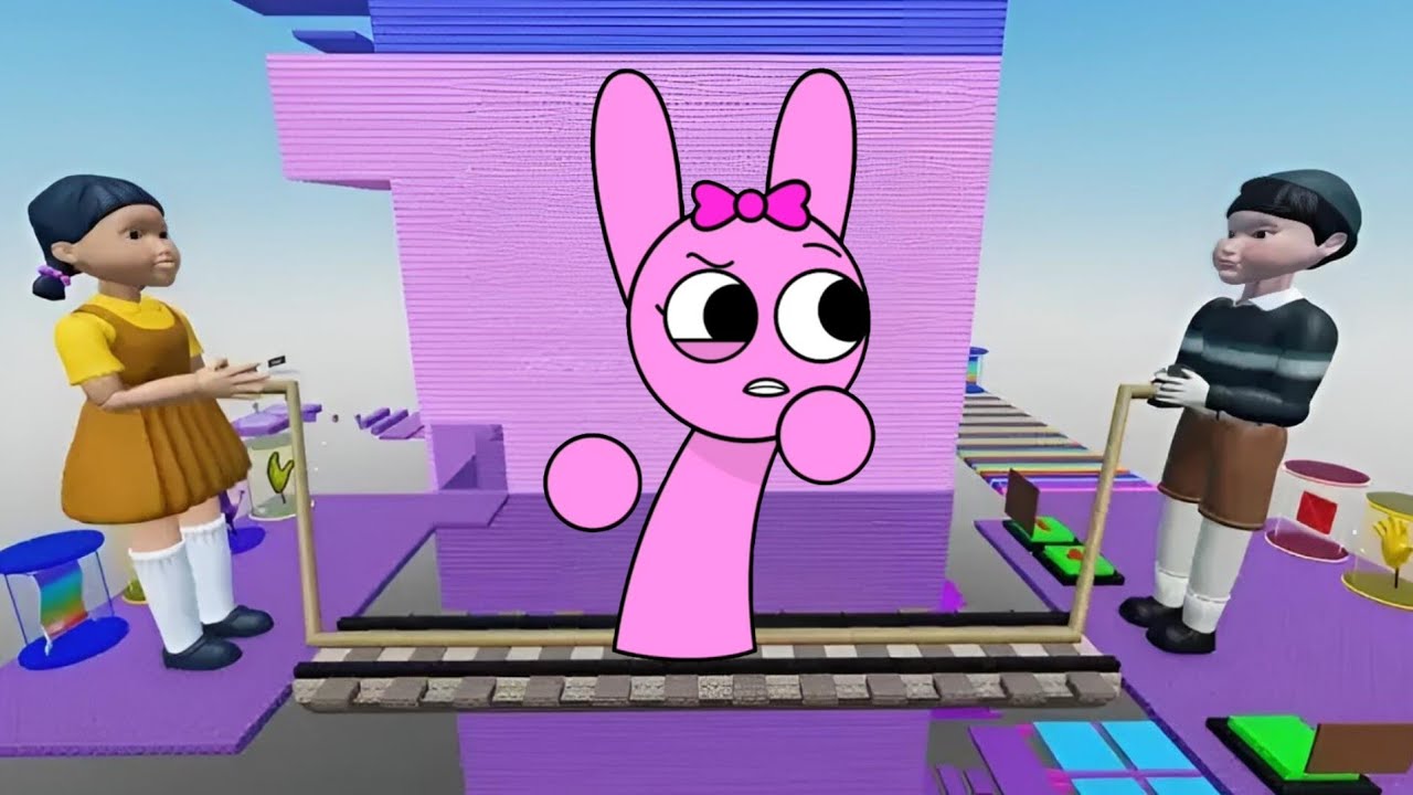 Sprunki Rope Sprunki Pinki Played Squid Game 3 Jump Rope Troll Tower Obby in ROBLOX ...