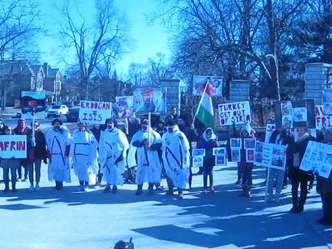 London Ont. demonstration to raise awareness about Afrin genocide - March 24 2018