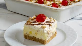 Banana Split Cake | No bake