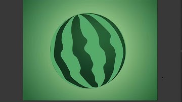 3D Watermelon - Adobe Illustrator