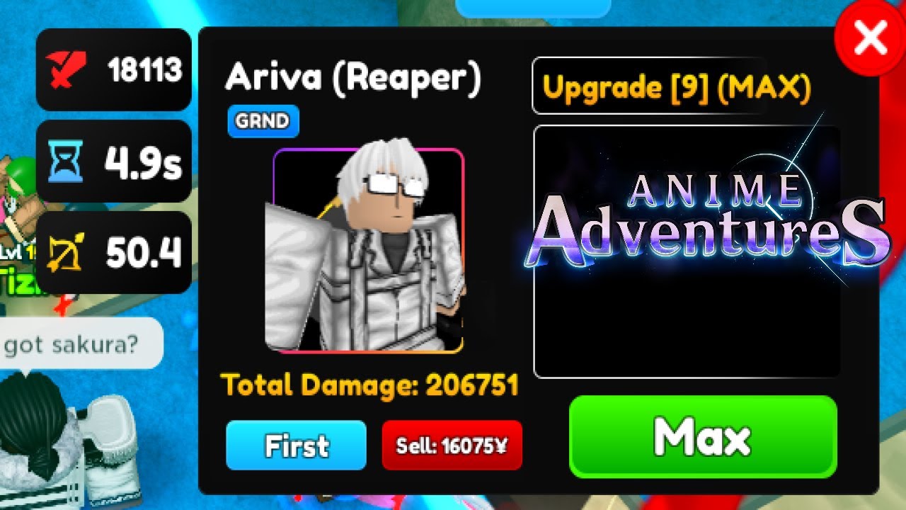Level 49 Evolved Ariva Arima Beating Ghoul City Act 6  New Map   Roblox Anime Adventures  YouTube