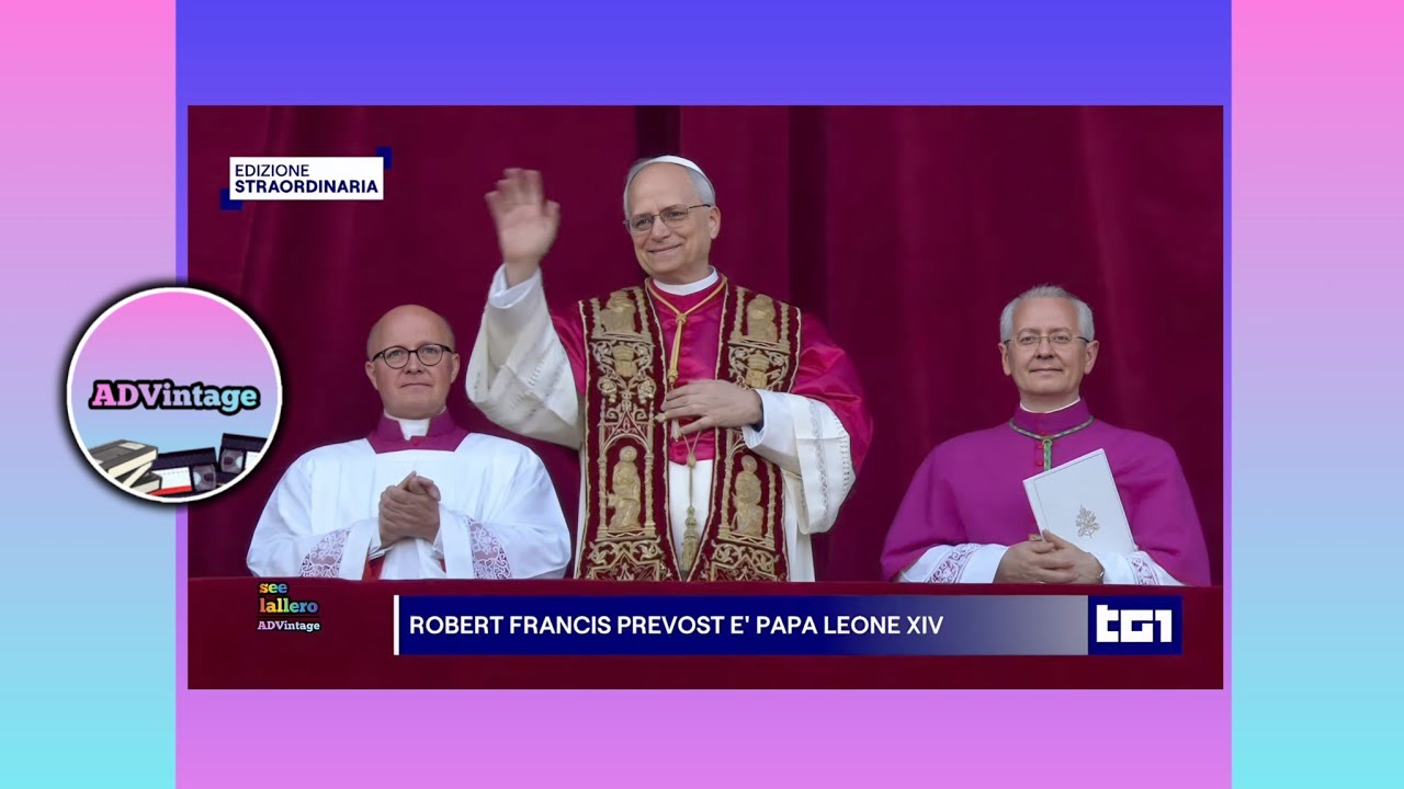 Tg1 edizione straordinaria (annuncio elezione Papa Leone XIV) - Rai 1, 8 maggio 2025