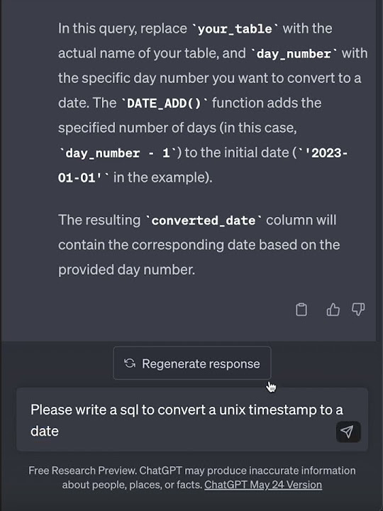 Sql convert unix time to date ai chatgpt software sql youtube