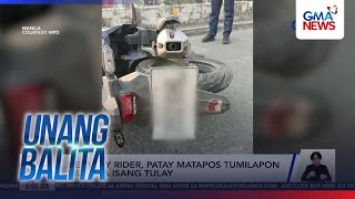 Delivery rider, patay matapos tumilapon mula sa isang tulay sa Manila | Unang Balita