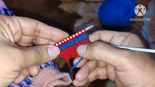 सीधा उल्टा बुन कर बनाये दो रंग का design Part- 2|#koti | cardigan| #knitting |#winter|#jacket| 316