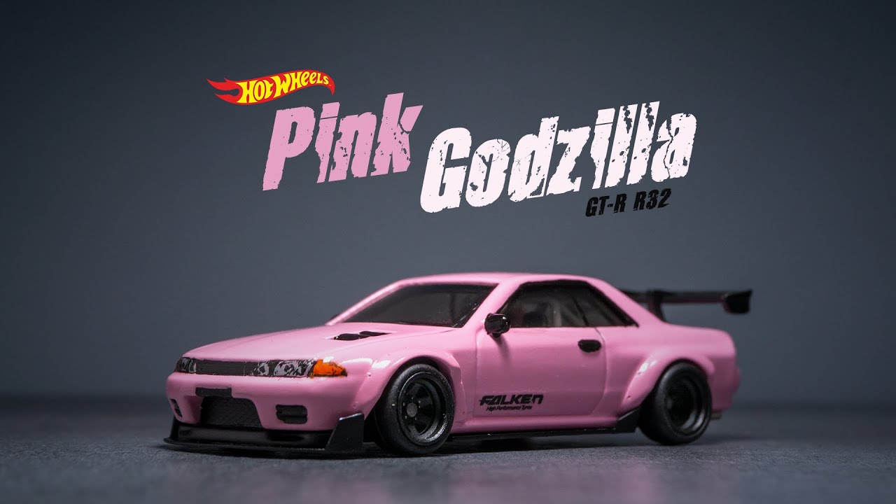 Hot Wheels Custom Nissan Skyline Gt R R Pink Godzilla By Tolle Garage Youtube