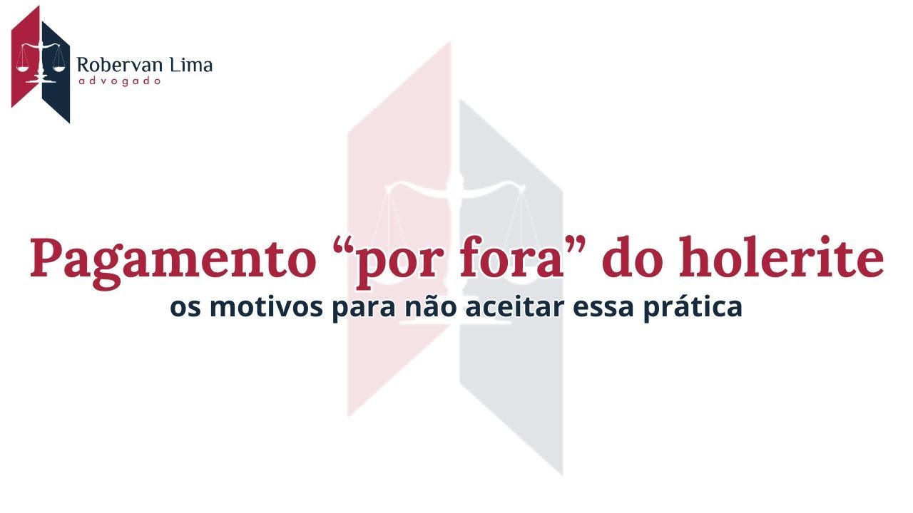 Vídeo: Salário pago por fora