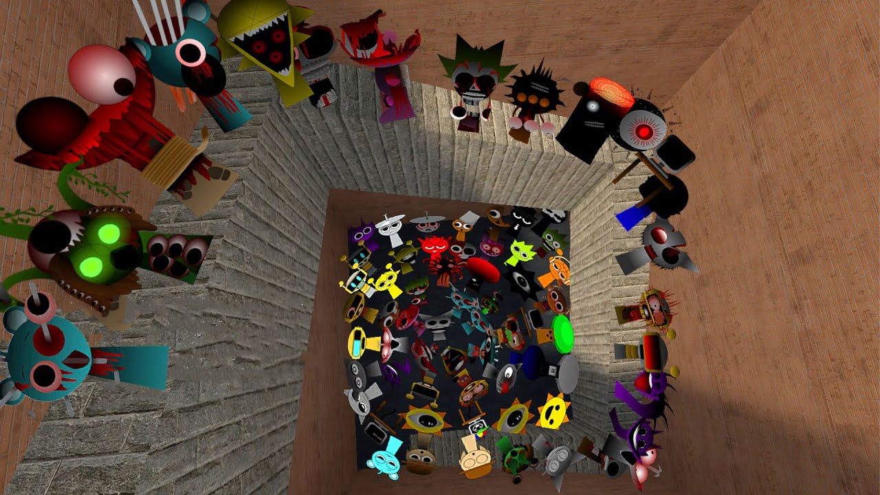 Nightmares Sprunki Nextbot Chase me in Maze Gmod!