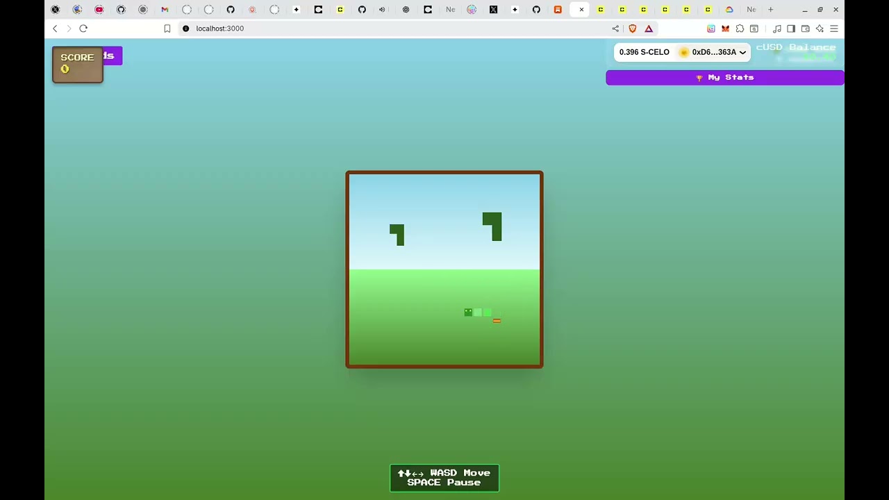 Snake-minipay game on celo