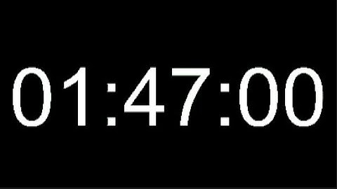 1 Hour 47 Minute Timer - 107 Minute Countdown - 6420 Seconds Alarm