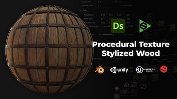 Wood Stylized Texture sbs/sbsar Substance Designer