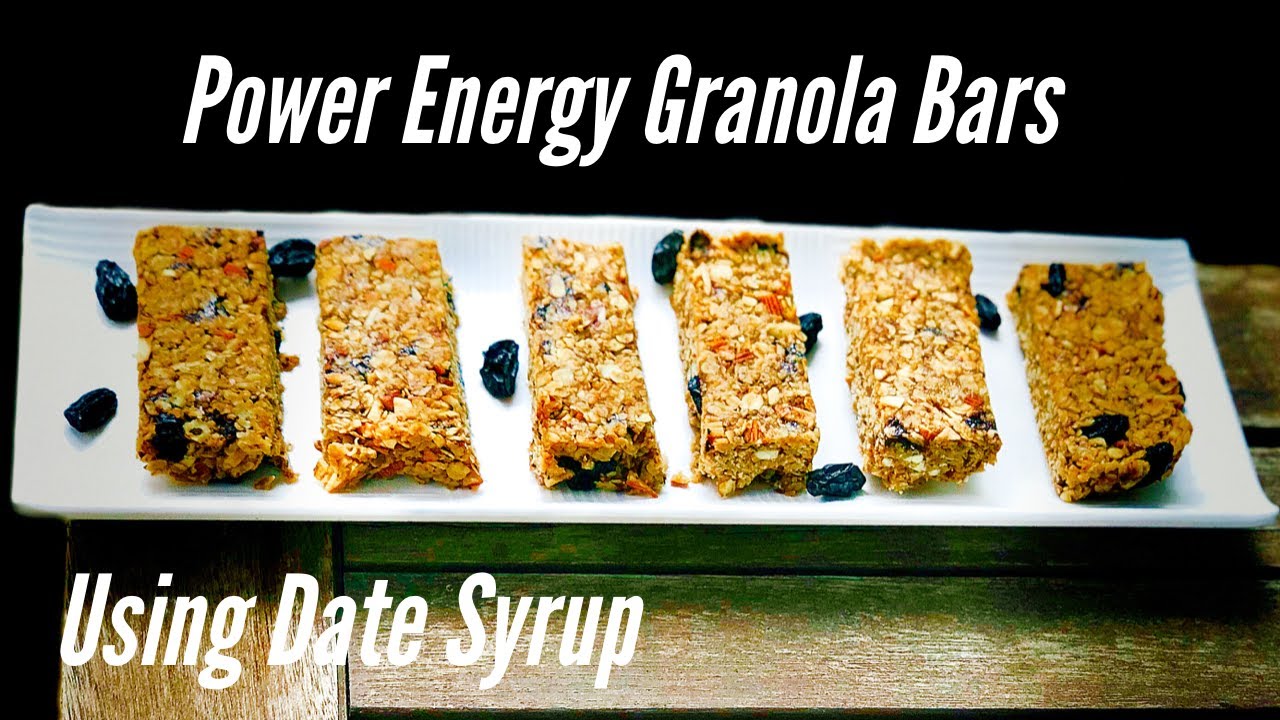 Power Energy Granola Bars |Using Date Syrup| Healthy Chewy Bars | Flavourful Food