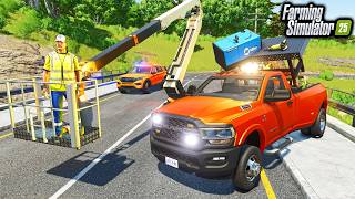 HIGHWAY ROAD WORK MAINTENANCE (FS25 MOD) | Farming Simulator 25