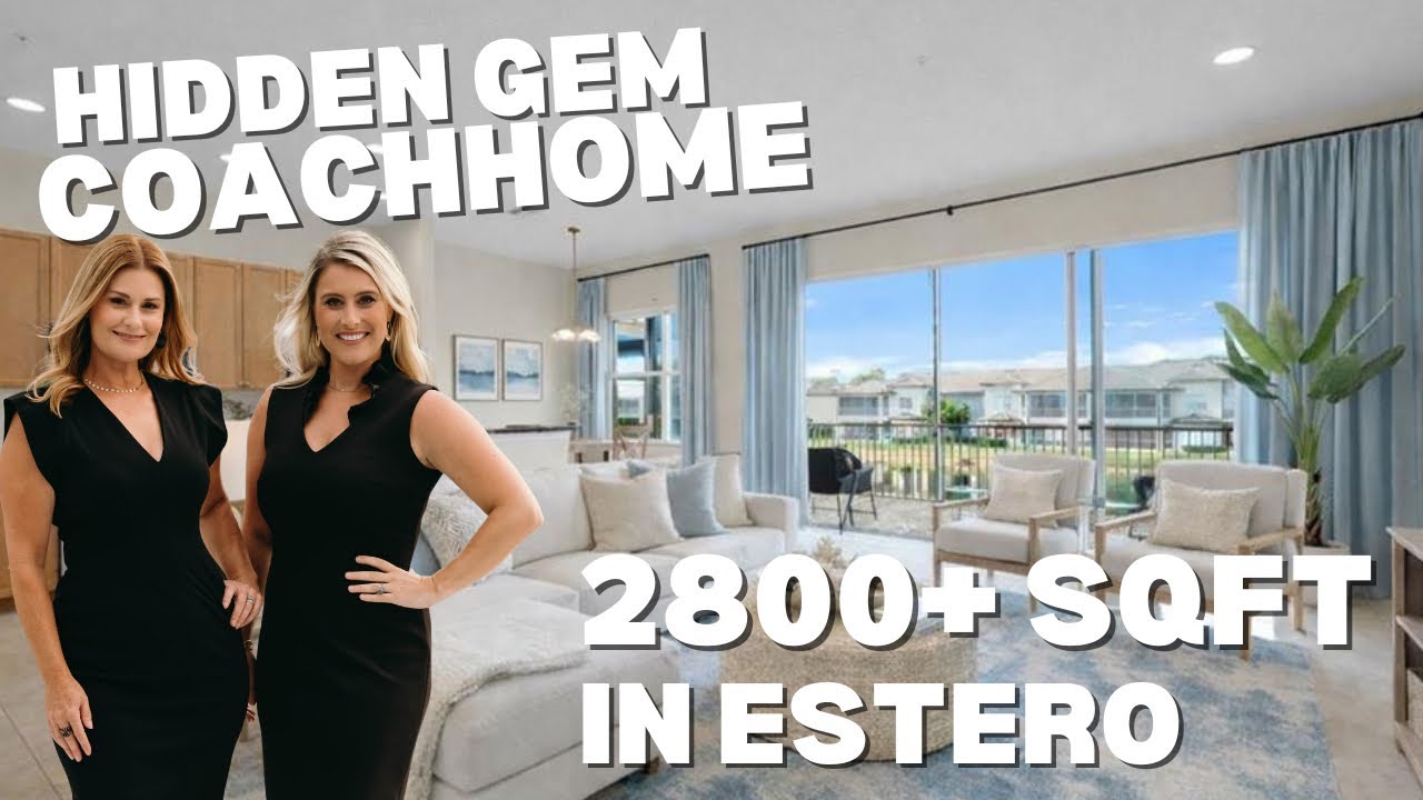 🏡 Hidden Gem Coach Home for Sale in Estero, Florida | End Unit • Lake Views • Western Sunsets