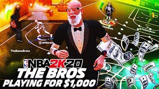 i made my friends 1v1 for $1,000 dollars on nba 2k20... (HILARIOUS..)