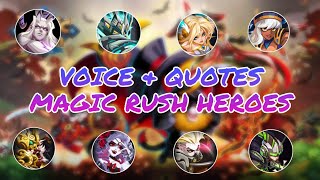 Magic Rush : Voice & Quotes Of Magic Rush Heroes | Part 1
