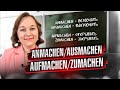 Разница глаголов anmachen/ausmachen, aufmachen/zumachen + разговорные фразы.
