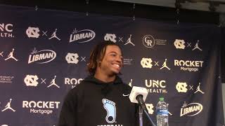 Full UNC Football Cedric Gray Post-Virginia Tech Interview Update