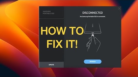 How to Fix Samsung SSD Not Showing on macOS (Samsung T Series)