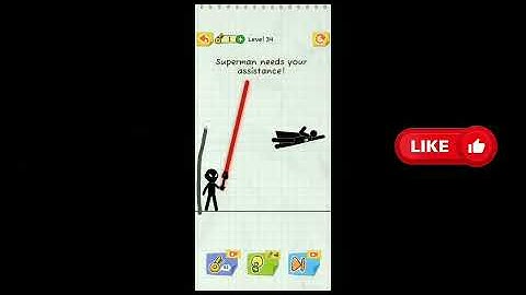 Draw 2 Save Stickman Puzzle New Update Level 34 Superman needs your assistance