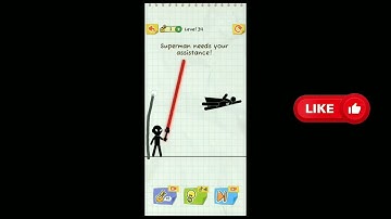 Draw 2 Save Stickman Puzzle New Update Level 34 Superman needs your assistance