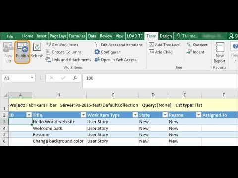 Vídeo: Com exporto errors de TFS a Excel?