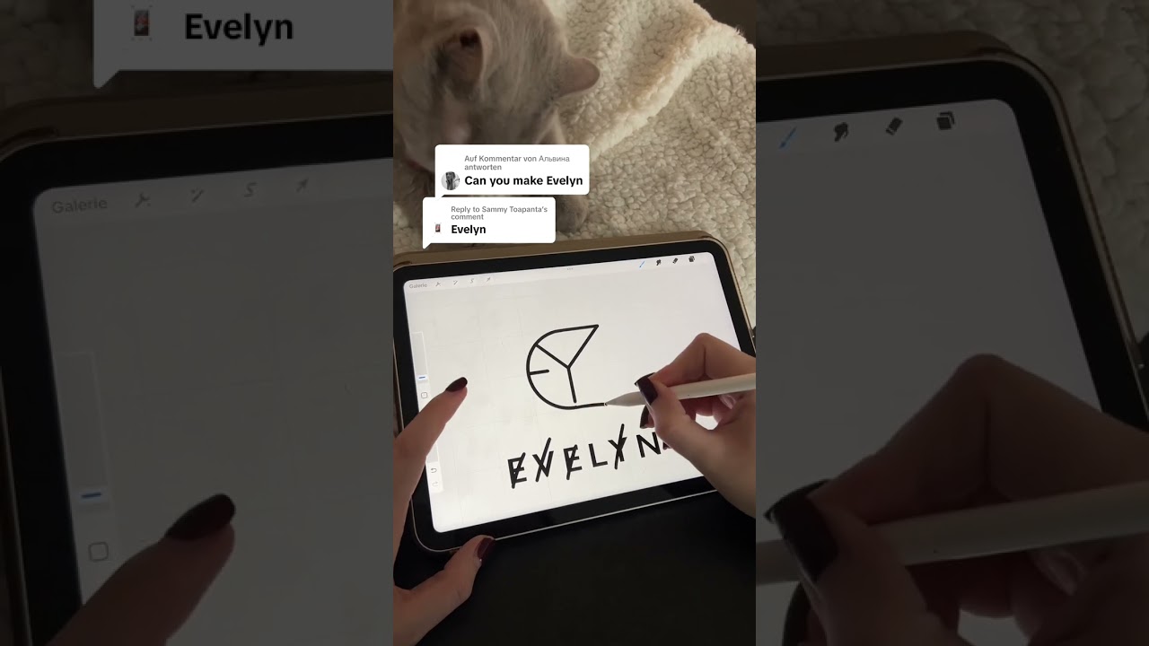 Mastering Letter Logo Design In Procreate Antwort auf Evelyn #letterlogo #namelogodesign
