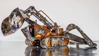 Restoration Tonka abandoned rusty dozer excavator model