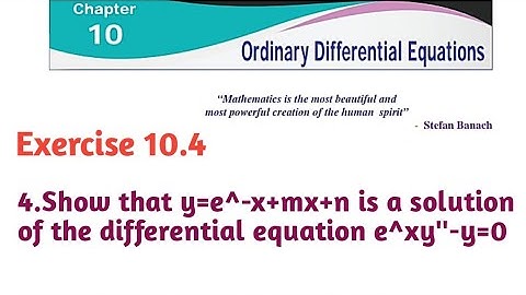 Class 12 Chapter 10 Ordinary Differential equations Exercise 10.4 4 th sum
