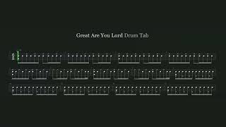 All Sons & Daughters - Great Are You Lord | Drum Score